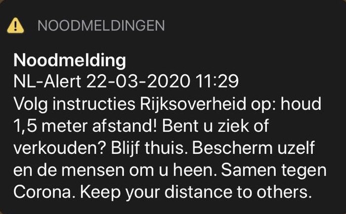 Bridge pier ego lijden Rijksoverheid stuurt NL-Alert: Houd afstand! - Website Veiligheidsregio  Flevoland